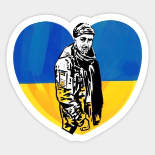 Peace for Ukraine - Ukrainian soldier hero. Glory to Ukraine Sticker